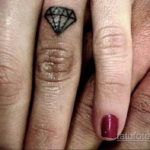 тату диамант на пальце 02.12.2019 №035 -diamond finger tattoo- tatufoto.com