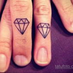 тату диамант на пальце 02.12.2019 №048 -diamond finger tattoo- tatufoto.com