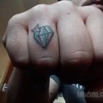 тату диамант на пальце 02.12.2019 №063 -diamond finger tattoo- tatufoto.com