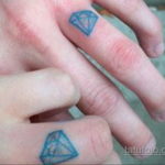 тату диамант на пальце 02.12.2019 №064 -diamond finger tattoo- tatufoto.com
