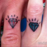 тату диамант на пальце 02.12.2019 №068 -diamond finger tattoo- tatufoto.com