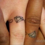 тату диамант на пальце 02.12.2019 №072 -diamond finger tattoo- tatufoto.com