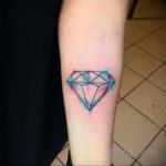 тату диамант на руке 02.12.2019 №009 -diamond tattoo on the arm- tatufoto.com