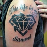 тату диамант на руке 02.12.2019 №017 -diamond tattoo on the arm- tatufoto.com