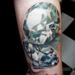тату диамант на руке 02.12.2019 №030 -diamond tattoo on the arm- tatufoto.com