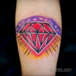 тату диамант на руке 02.12.2019 №051 -diamond tattoo on the arm- tatufoto.com