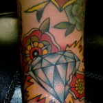тату диамант на руке 02.12.2019 №056 -diamond tattoo on the arm- tatufoto.com