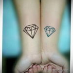 тату диамант на руке 02.12.2019 №073 -diamond tattoo on the arm- tatufoto.com