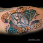 тату диамант на руке 02.12.2019 №075 -diamond tattoo on the arm- tatufoto.com