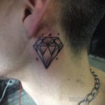 тату диамант на шее 02.12.2019 №004 -diamond neck tattoo- tatufoto.com