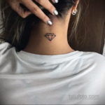 тату диамант на шее 02.12.2019 №008 -diamond neck tattoo- tatufoto.com