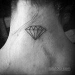 тату диамант на шее 02.12.2019 №025 -diamond neck tattoo- tatufoto.com