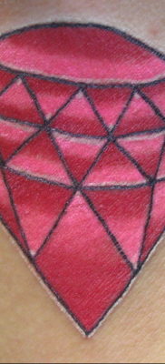 тату диамант на шее 02.12.2019 №035 -diamond neck tattoo- tatufoto.com