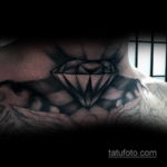 тату диамант на шее 02.12.2019 №042 -diamond neck tattoo- tatufoto.com