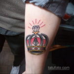тату диамант с короной 02.12.2019 №012 -diamond tattoo with crown- tatufoto.com