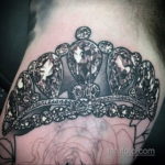 тату диамант с короной 02.12.2019 №017 -diamond tattoo with crown- tatufoto.com