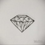 тату диамант эскиз 02.12.2019 №003 -diamond tattoo sketch- tatufoto.com
