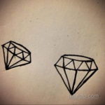 тату диамант эскиз 02.12.2019 №005 -diamond tattoo sketch- tatufoto.com