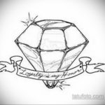 тату диамант эскиз 02.12.2019 №012 -diamond tattoo sketch- tatufoto.com
