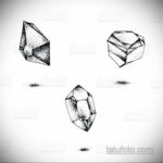 тату диамант эскиз 02.12.2019 №015 -diamond tattoo sketch- tatufoto.com