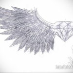 тату диамант эскиз 02.12.2019 №019 -diamond tattoo sketch- tatufoto.com