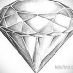 тату диамант эскиз 02.12.2019 №025 -diamond tattoo sketch- tatufoto.com