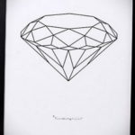 тату диамант эскиз 02.12.2019 №028 -diamond tattoo sketch- tatufoto.com