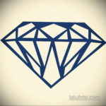 тату диамант эскиз 02.12.2019 №029 -diamond tattoo sketch- tatufoto.com