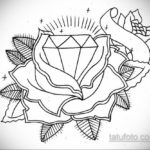 тату диамант эскиз 02.12.2019 №030 -diamond tattoo sketch- tatufoto.com