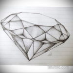 тату диамант эскиз 02.12.2019 №035 -diamond tattoo sketch- tatufoto.com