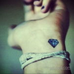 тату для девушек диамант 02.12.2019 №006 -tattoo for girls diamond- tatufoto.com