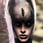 тату на плече хоррор 12.12.2019 №003 -horror shoulder tattoo- tatufoto.com