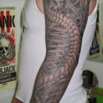 тату рукав в стиле хоррор 12.12.2019 №033 -horror tattoo sleeve- tatufoto.com