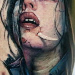 тату хоррор девушки 12.12.2019 №012 -horror tattoo girl- tatufoto.com