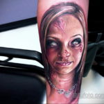 тату хоррор девушки 12.12.2019 №024 -horror tattoo girl- tatufoto.com