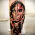тату хоррор девушки 12.12.2019 №027 -horror tattoo girl- tatufoto.com