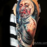 тату хоррор девушки 12.12.2019 №028 -horror tattoo girl- tatufoto.com