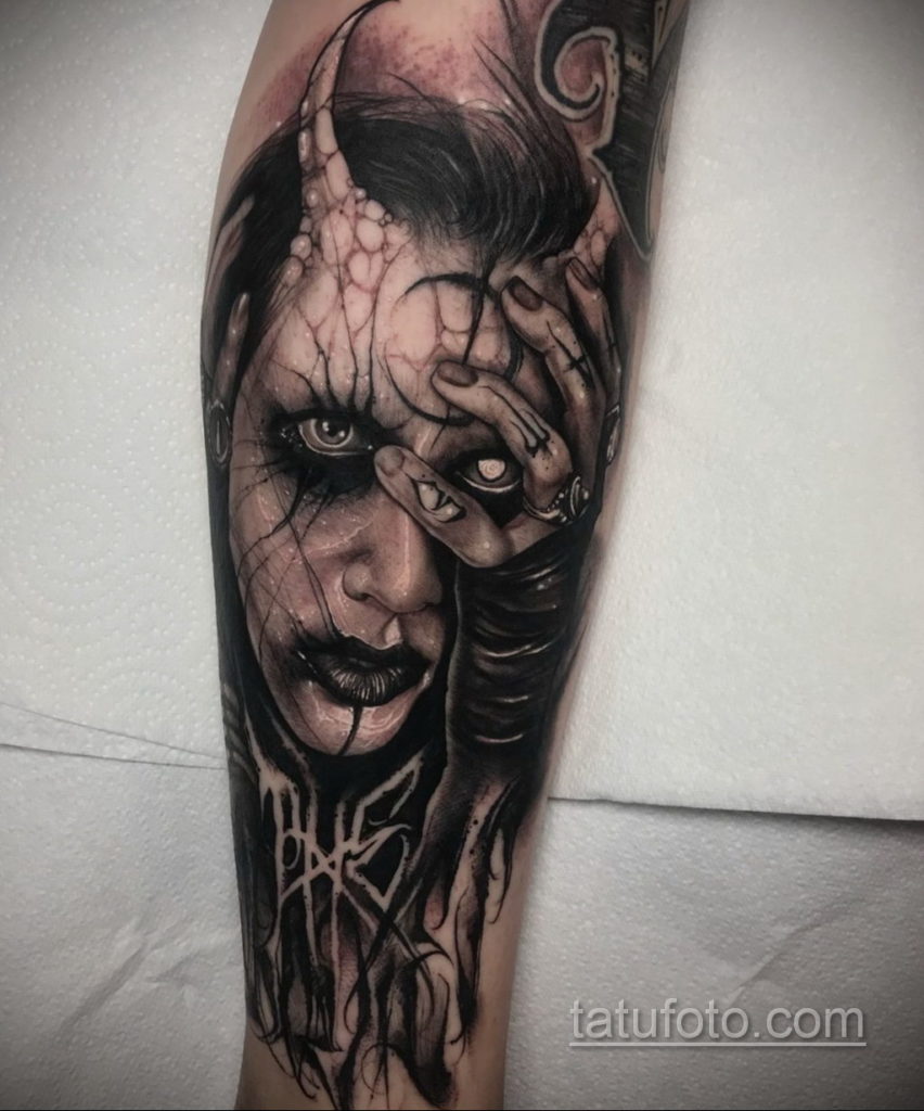 тату хоррор реализм 12.12.2019 №023 -horror tattoo realism- tatufoto.com