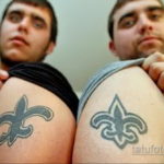 фото рисунка тату с геральдической лилией 14.12.2019 №048 -heraldic lily- tatufoto.com