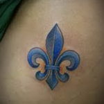 фото рисунка тату с геральдической лилией 14.12.2019 №107 -heraldic lily- tatufoto.com