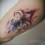 фото рисунка тату с геральдической лилией 14.12.2019 №124 -heraldic lily- tatufoto.com
