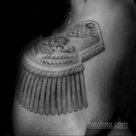 фото тату эполет на плече (погон) 10.12.2019 №012 -tattoo epaulettes- tatufoto.com