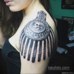 фото тату эполет на плече (погон) 10.12.2019 №087 -tattoo epaulettes- tatufoto.com