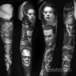 хоррор тату на руке 12.12.2019 №003 -horror tattoo on the arm- tatufoto.com