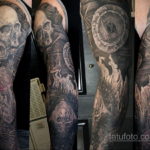 хоррор тату на руке 12.12.2019 №014 -horror tattoo on the arm- tatufoto.com