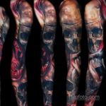 хоррор тату на руке 12.12.2019 №018 -horror tattoo on the arm- tatufoto.com