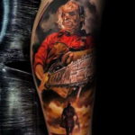 хоррор тату на руке 12.12.2019 №027 -horror tattoo on the arm- tatufoto.com