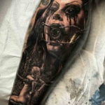 хоррор тату эскизы 12.12.2019 №011 -horror tattoo sketches- tatufoto.com