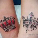 тату корона на запястье девушки 02.01.2020 №005 -crown tattoo on the wrist- tatufoto.com