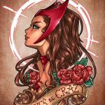 Tattoo Superhero Scarlet Witch 15.01.2020 №001 -Marvel Tattoo- tatufoto.com